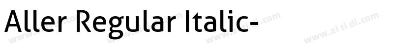 Aller Regular Italic字体转换